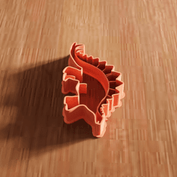 Stegosaurus Dinosaur Cookie Cutter Utensil 3d model
