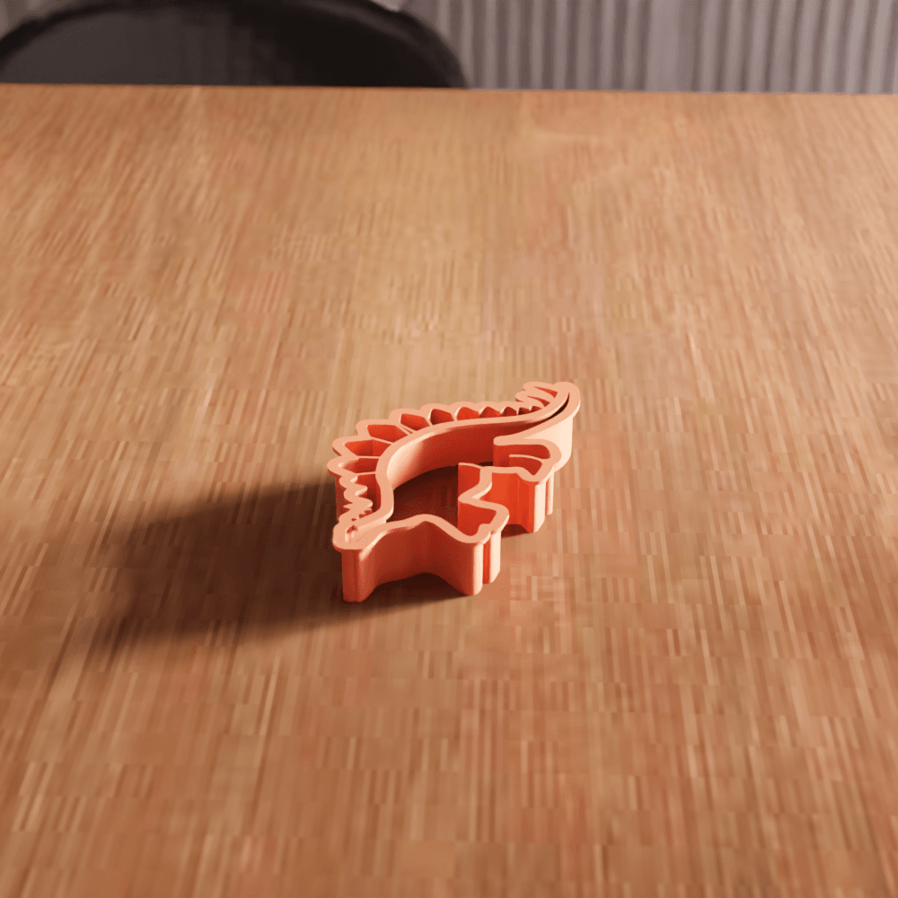 Stegosaurus Dinosaur Cookie Cutter Utensil 3d model