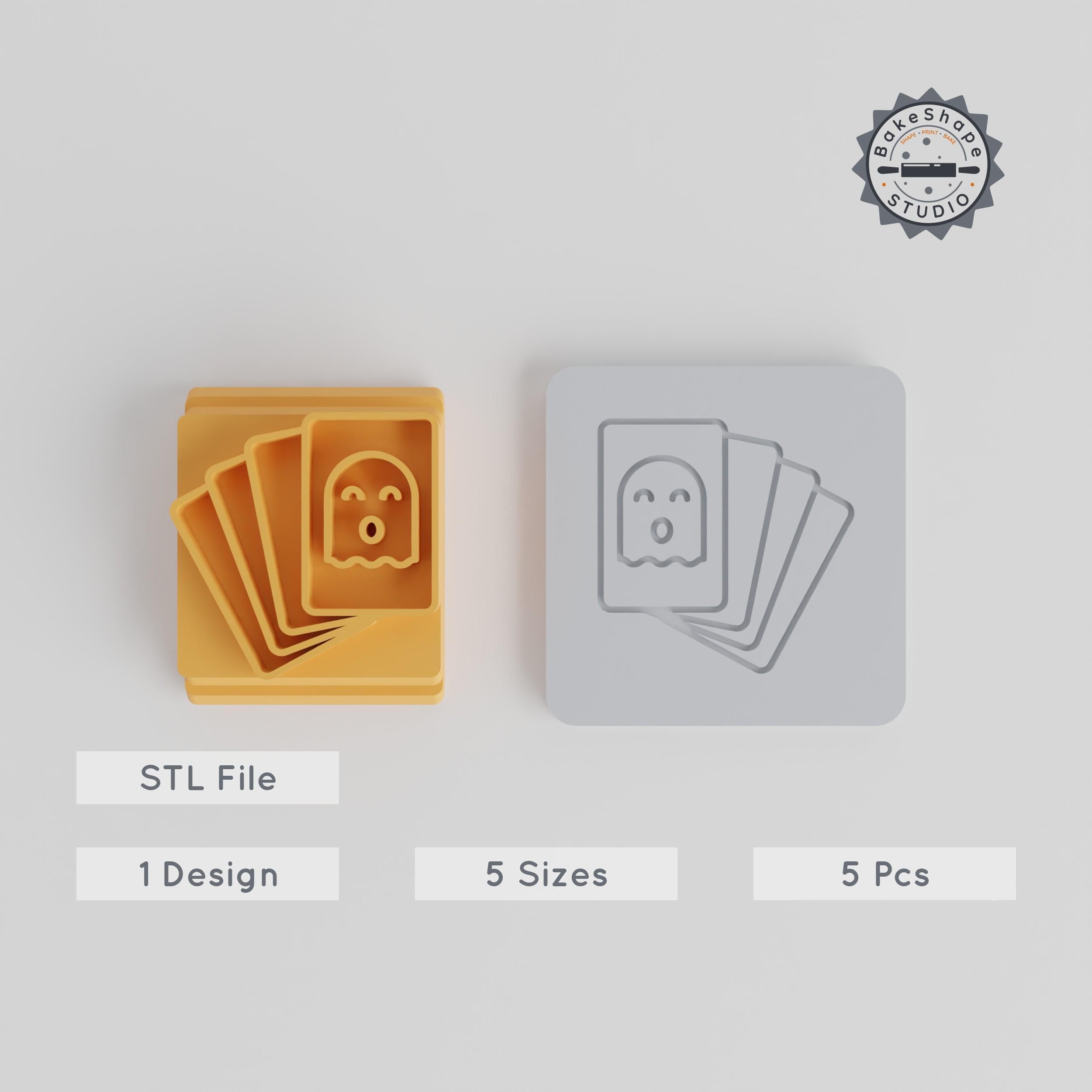 Mystic Stamp Tile Set, 5 Designs, Motif Sizes 20-40mm, Perfect for Clay & Cookies, Halloween Party & Fortune Cards PRODUCT_4003 3d model
