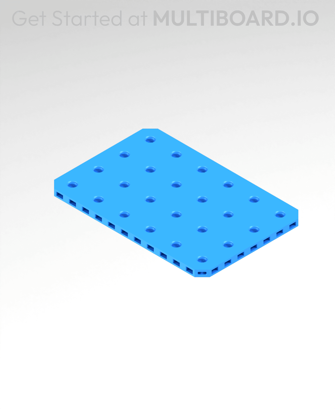 4x6 MU - Small Thread Offset MU - MultiBoard Plate 3d model