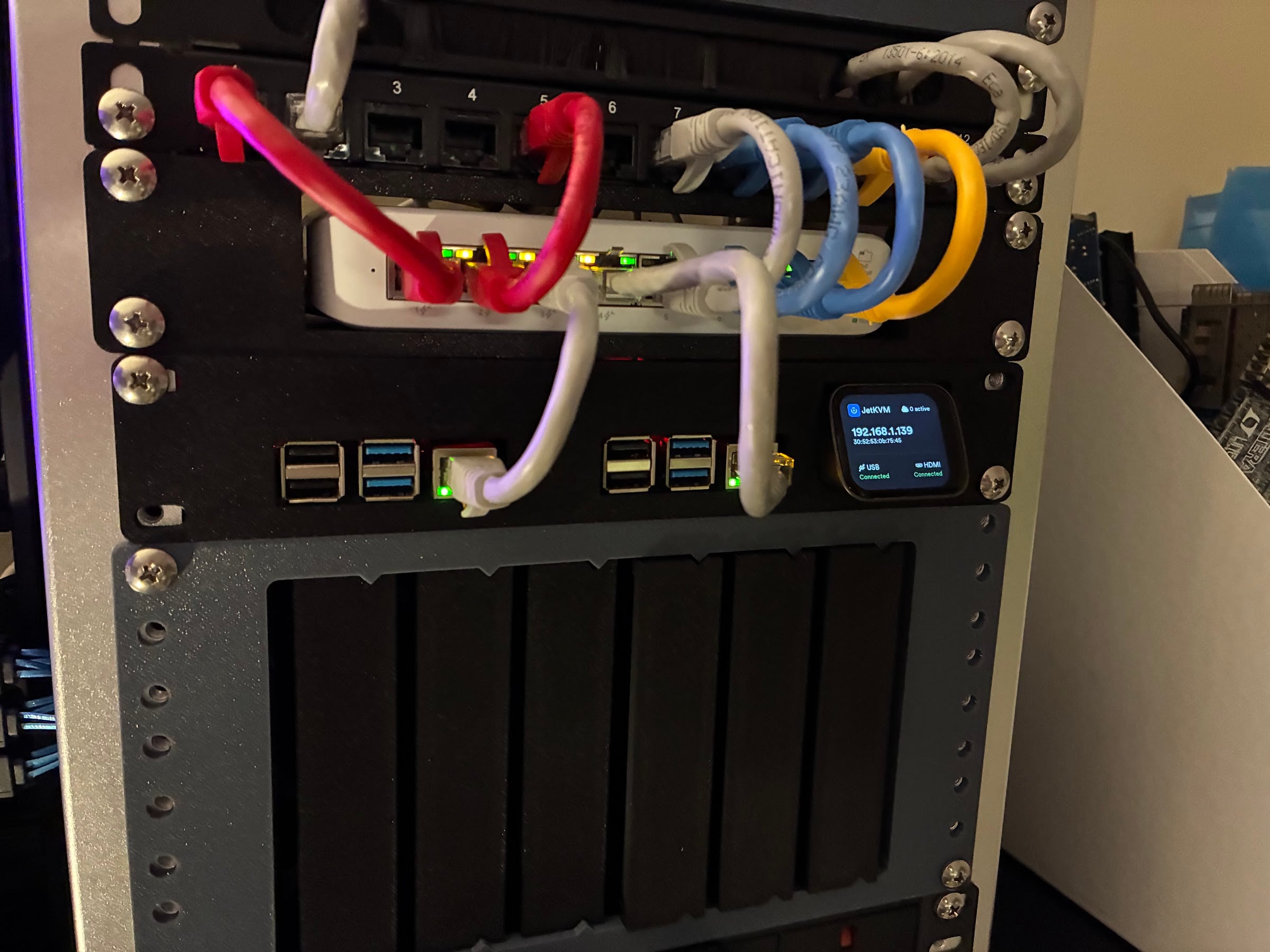 JetKVM Raspberry Pi 10" Rack Mount 3d model