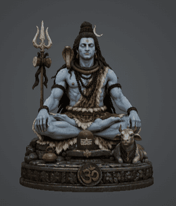 Lord Shiva Meditating 3d model