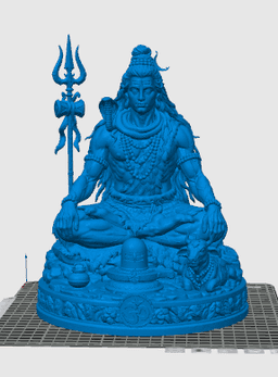 Lord Shiva Meditating 3d model