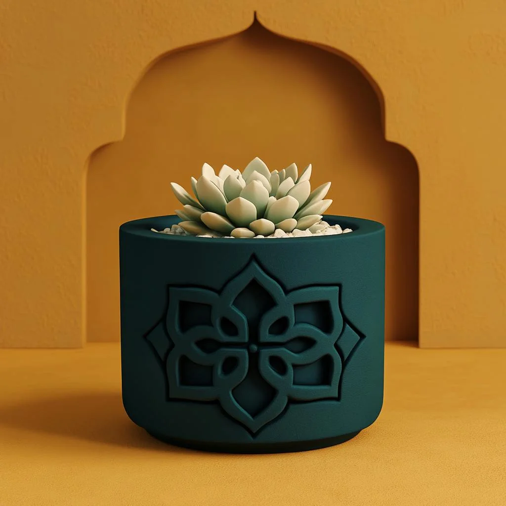 Marrakech Blossom Vase & Planter – Stylish Floral Decorative Pot for Plants 3d model