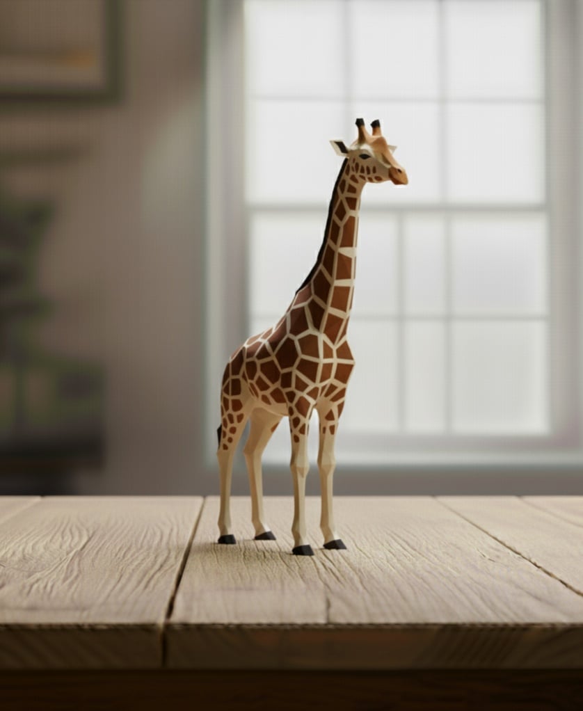 girafe lowpoly 3d model