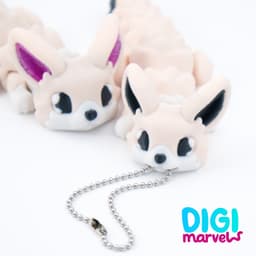 Fennec Fox Flexi + Keychain 3d model