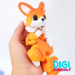 Fennec Fox Flexi + Keychain 3d model
