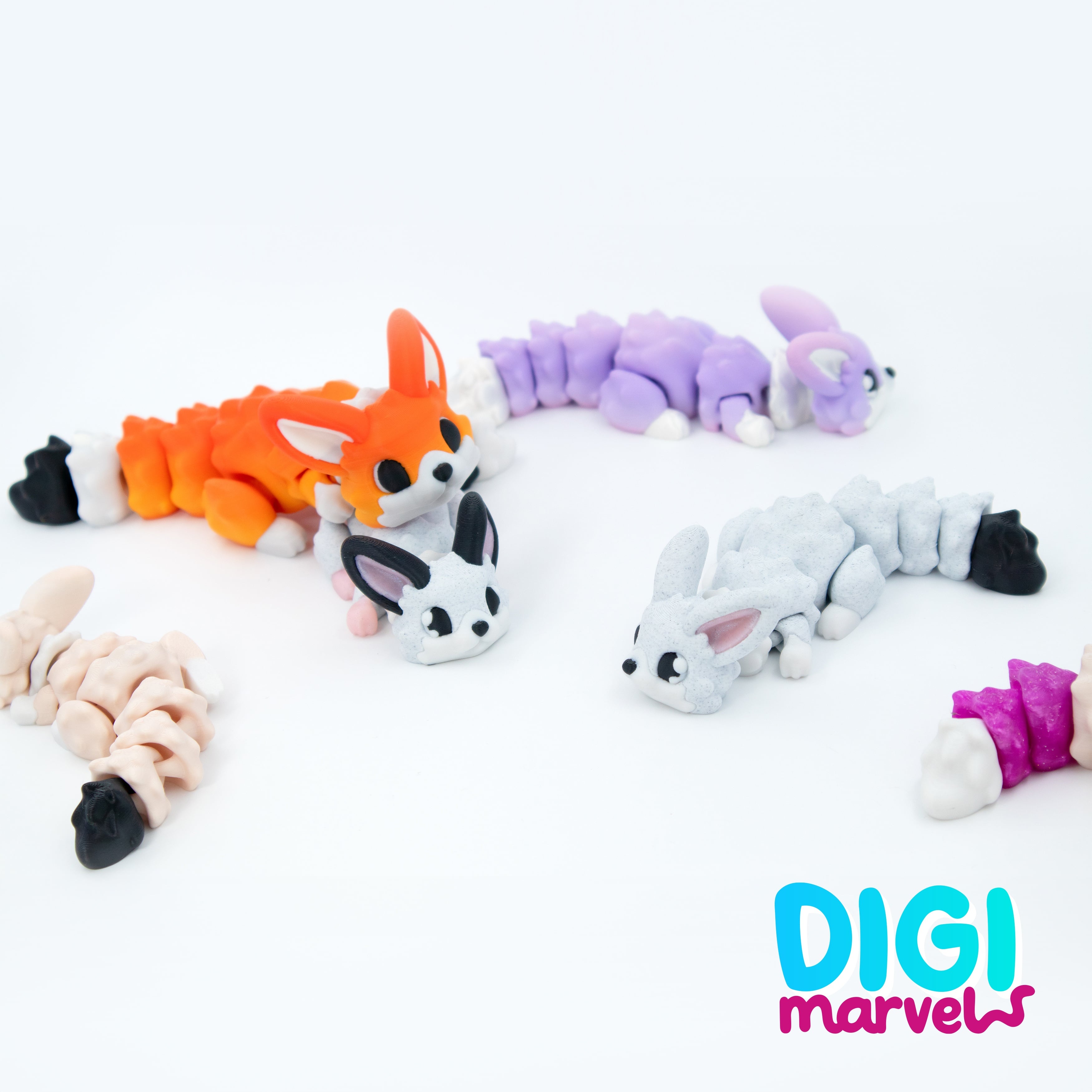 Fennec Fox Flexi + Keychain 3d model
