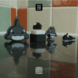 Strong Articulated Orca Fidget (Killer Whale) 3d model