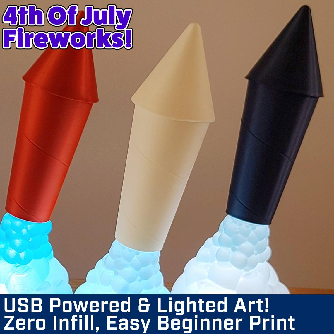 Fireworks! - Lighted Indoor/Outdoor Art Sculpture 3d model
