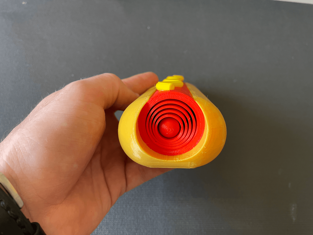 Collapsing Hot Dog Sword - Fidget Collapsible Sword Print-In-Place 3d model