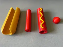 Collapsing Hot Dog Sword - Fidget Collapsible Sword Print-In-Place 3d model