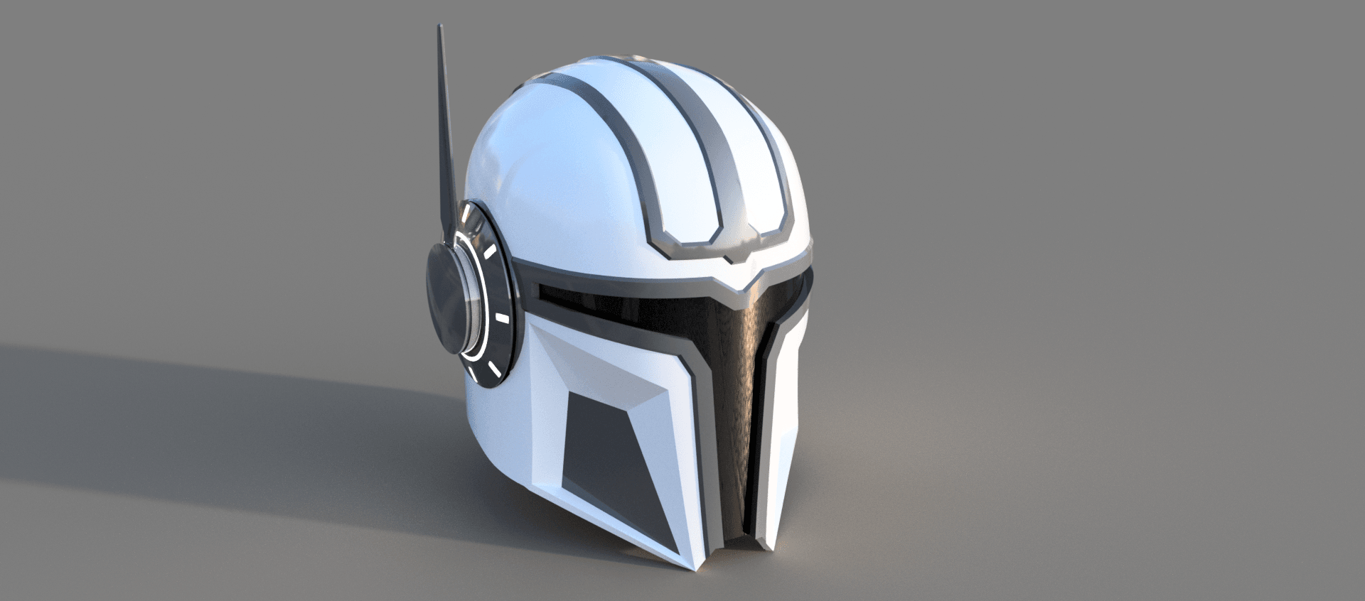 Imperial MK-3: Custom made Mandalorian Helmet STL File (3D Print File) 3d model