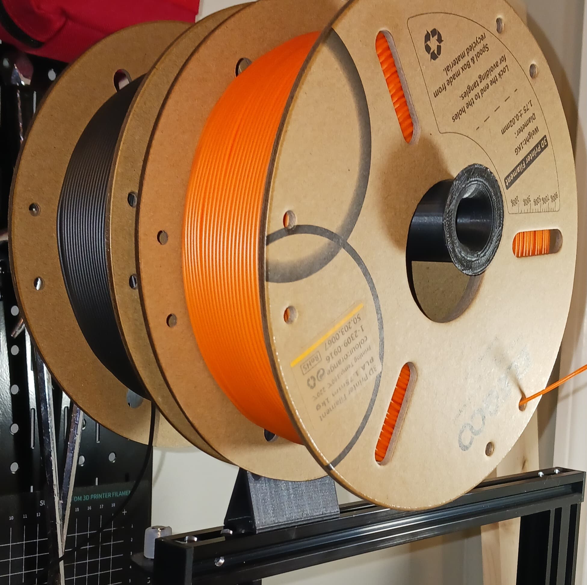 Rail-mounted Dual Spool Holder 3d model
