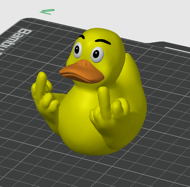 Rubber Duck Double Middlefinger / 3MF Included / No Supports 3d model