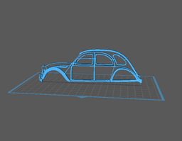 Citroën - 2 CV Wall Art 3d model