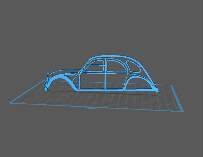 Citroën - 2 CV Wall Art 3d model