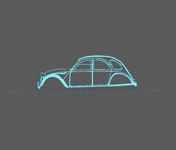 Citroën - 2 CV Wall Art 3d model