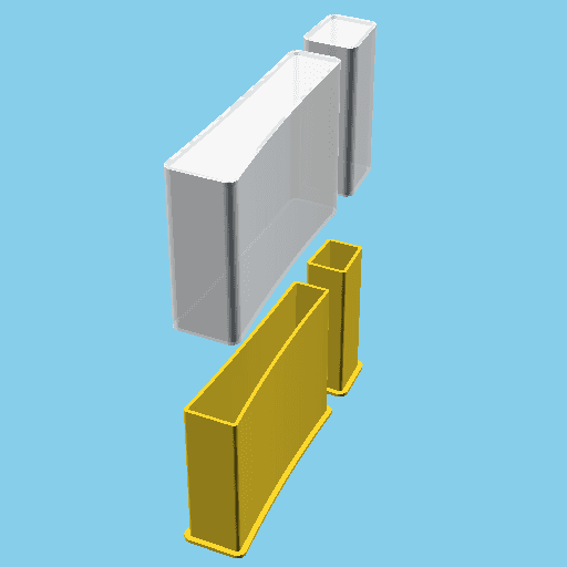 LATIN SMALL LETTER I, nestable box (v1) 3d model