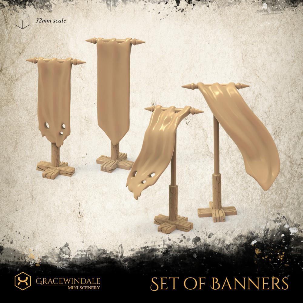 Set of Banners 3d model
