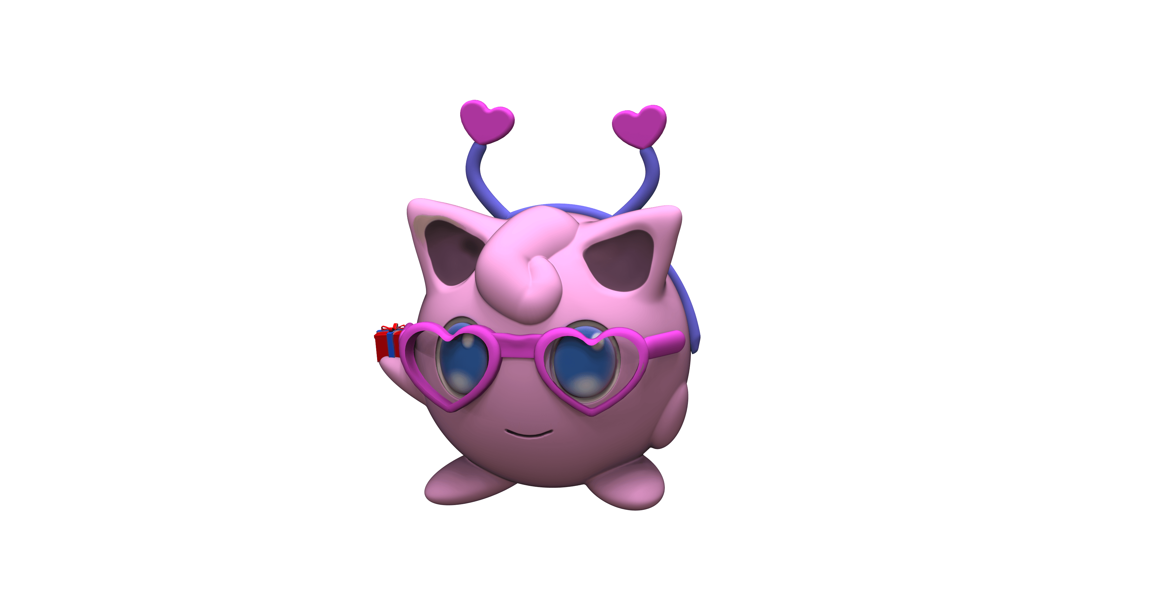 Jigglypuff - Love! Pokemon fan art 3d model
