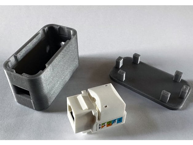 RJ45 enclosed box (The Cat box) 3d model