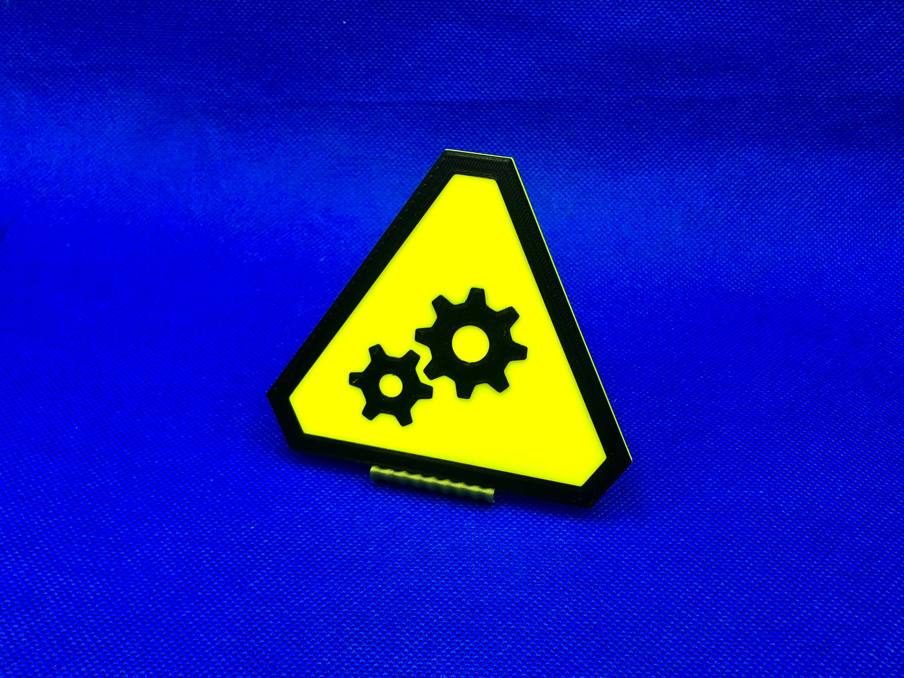 Warning Sign - Gears 3d model
