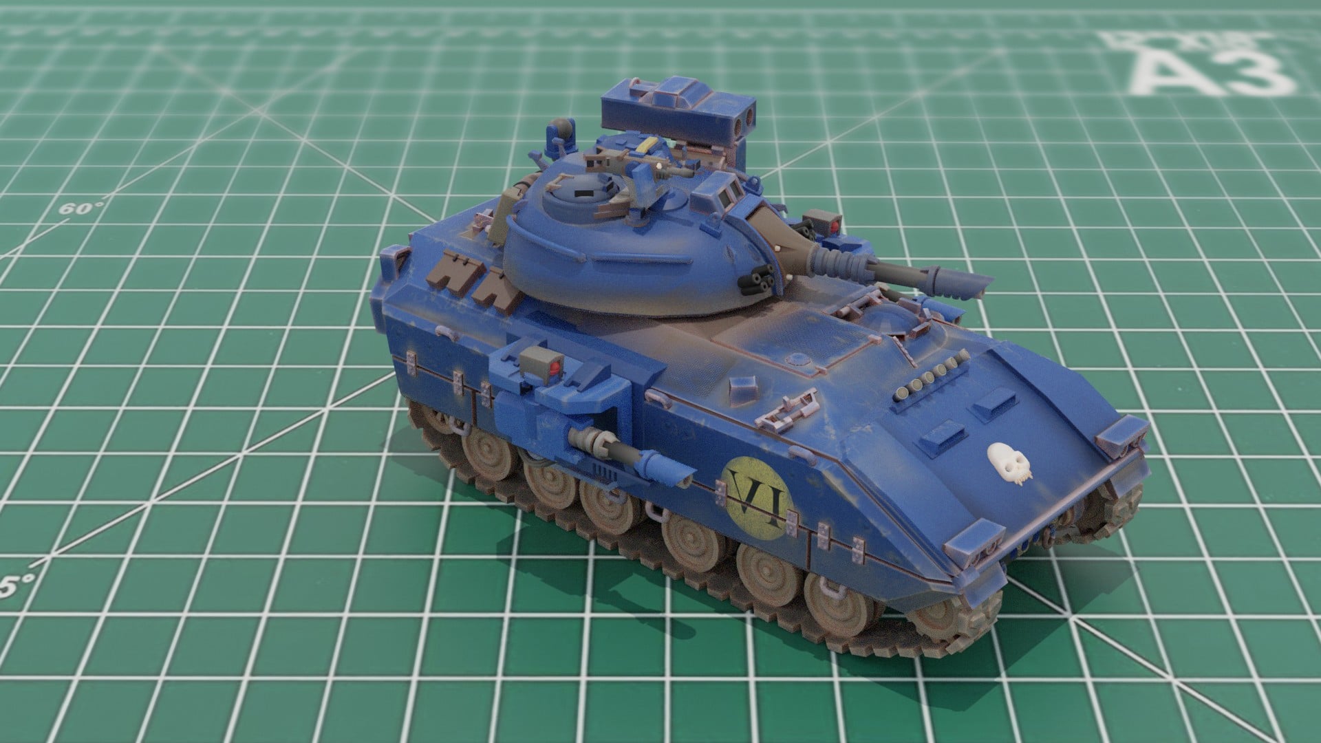 M2A7 Carnivore Grimdark Light Tank 3D Print 3d model