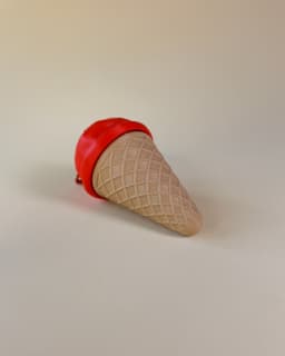 Ice Cream Fidget Clicker Keychain 3d model