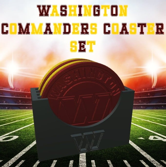 Washington Commanders Coaster Set (NFL) 3d model