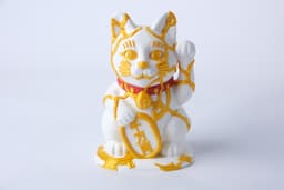 Kintsugi Style Maneki-neko Money Cat Decor 3d model