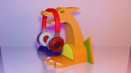 Charizard – Geometric Headphone Stand! 3d model