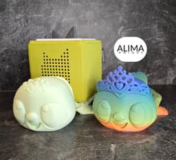 Mr. and Mrs little turtle - holder for Toniebox 3d model