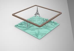 Eiffel Tower 3D City Model | Modèle 3D de la Tour Eiffel avec la ville 3d model