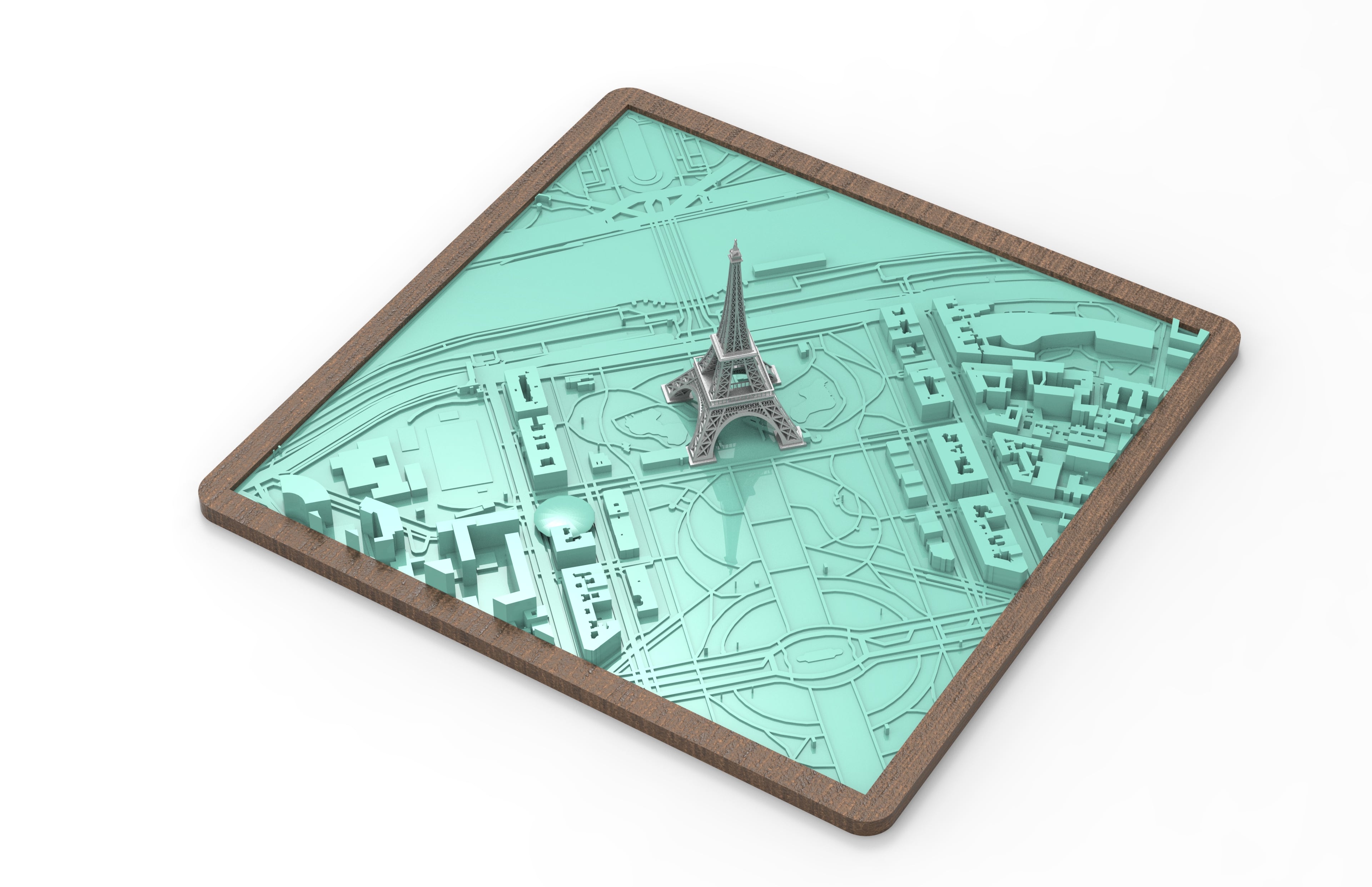 Eiffel Tower 3D City Model | Modèle 3D de la Tour Eiffel avec la ville 3d model