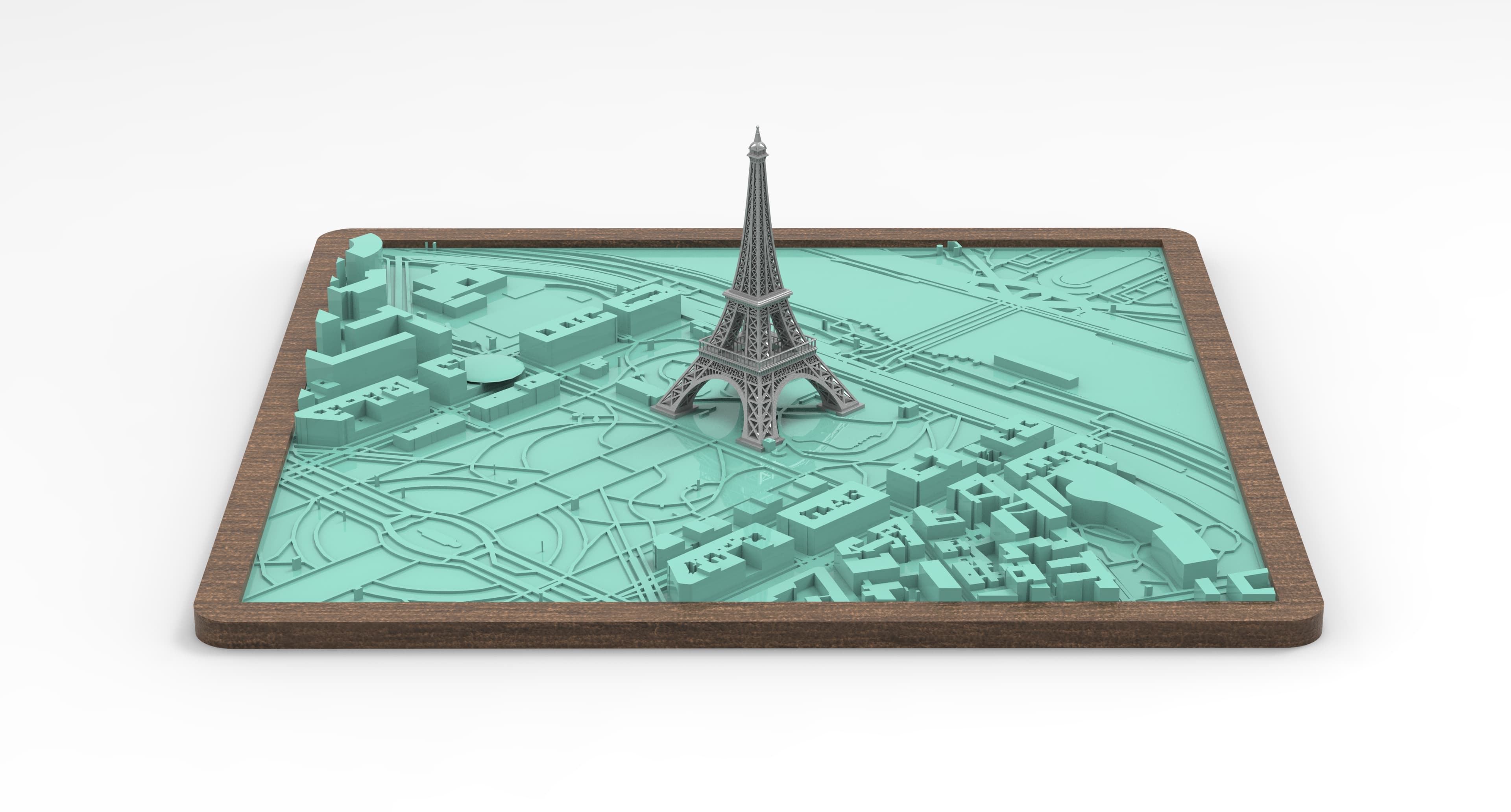 Eiffel Tower 3D City Model | Modèle 3D de la Tour Eiffel avec la ville 3d model