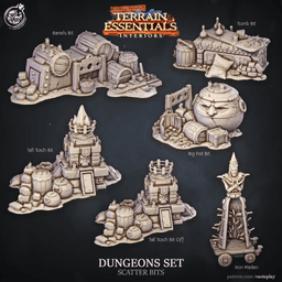 Dungeons Set (Pre-Supported) 3d model