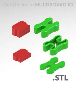 Dual Clip - STL Multiboard Remixing Files 3d model