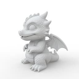 Baby Dragon Keychain 3d model