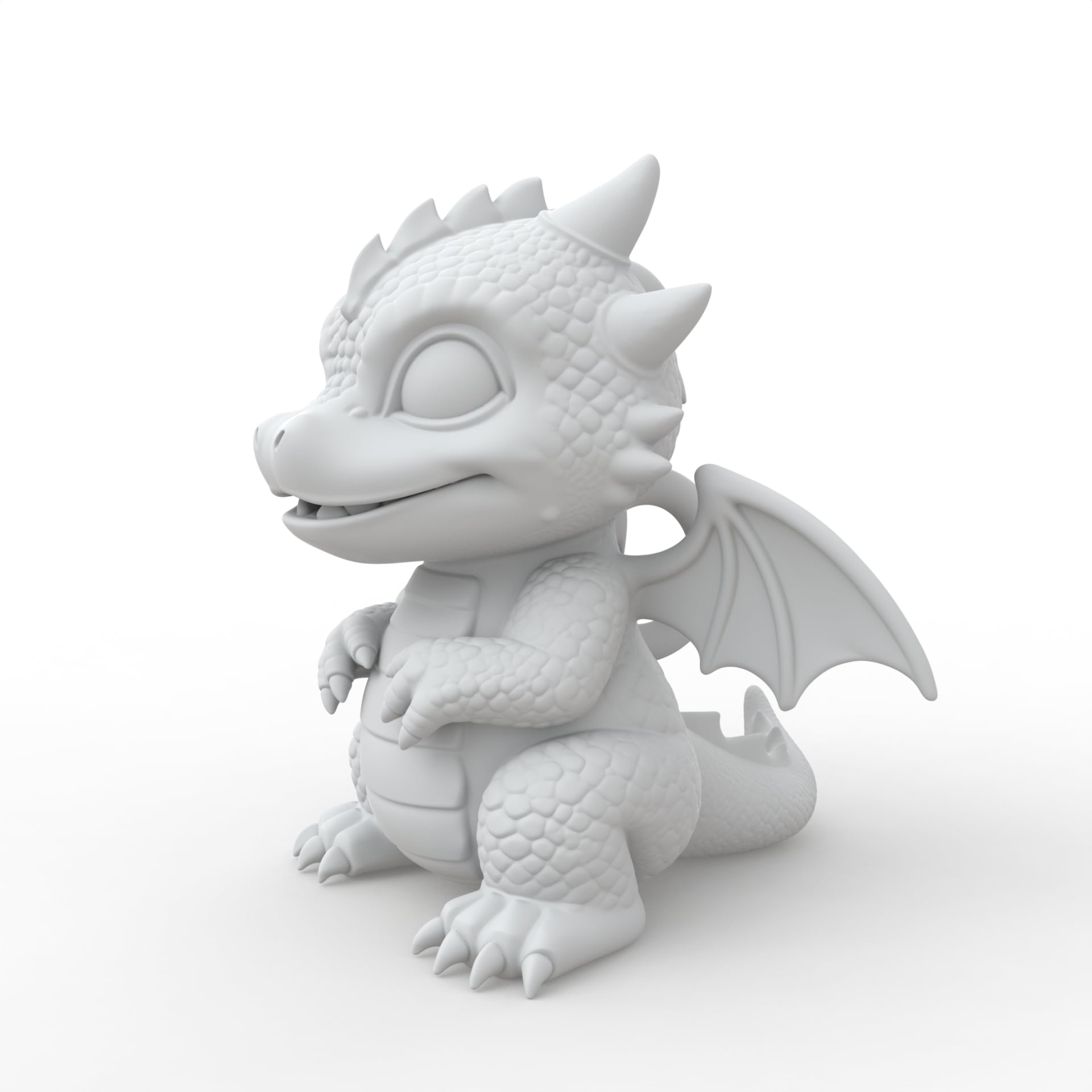 Baby Dragon Keychain 3d model