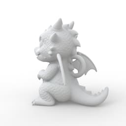 Baby Dragon Keychain 3d model