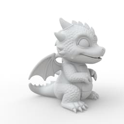 Baby Dragon Keychain 3d model