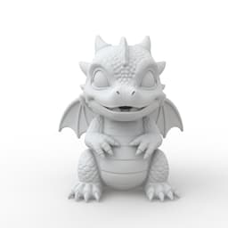 Baby Dragon Keychain 3d model