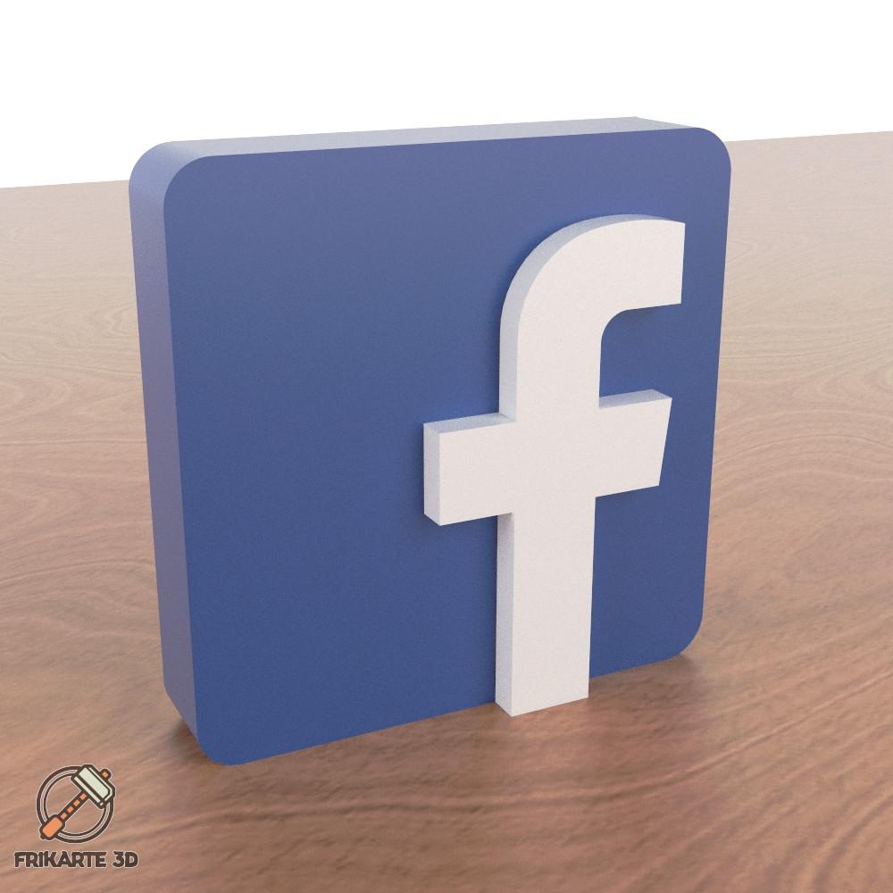 Facebook Decoration 3d model