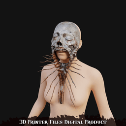 Miko Sakuko-Like Entity Cosplay Mask Silent Hill F 3d model