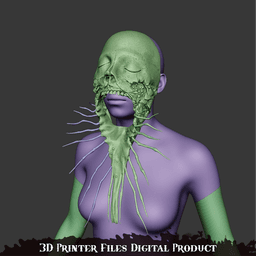 Miko Sakuko-Like Entity Cosplay Mask Silent Hill F 3d model