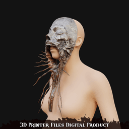 Miko Sakuko-Like Entity Cosplay Mask Silent Hill F 3d model