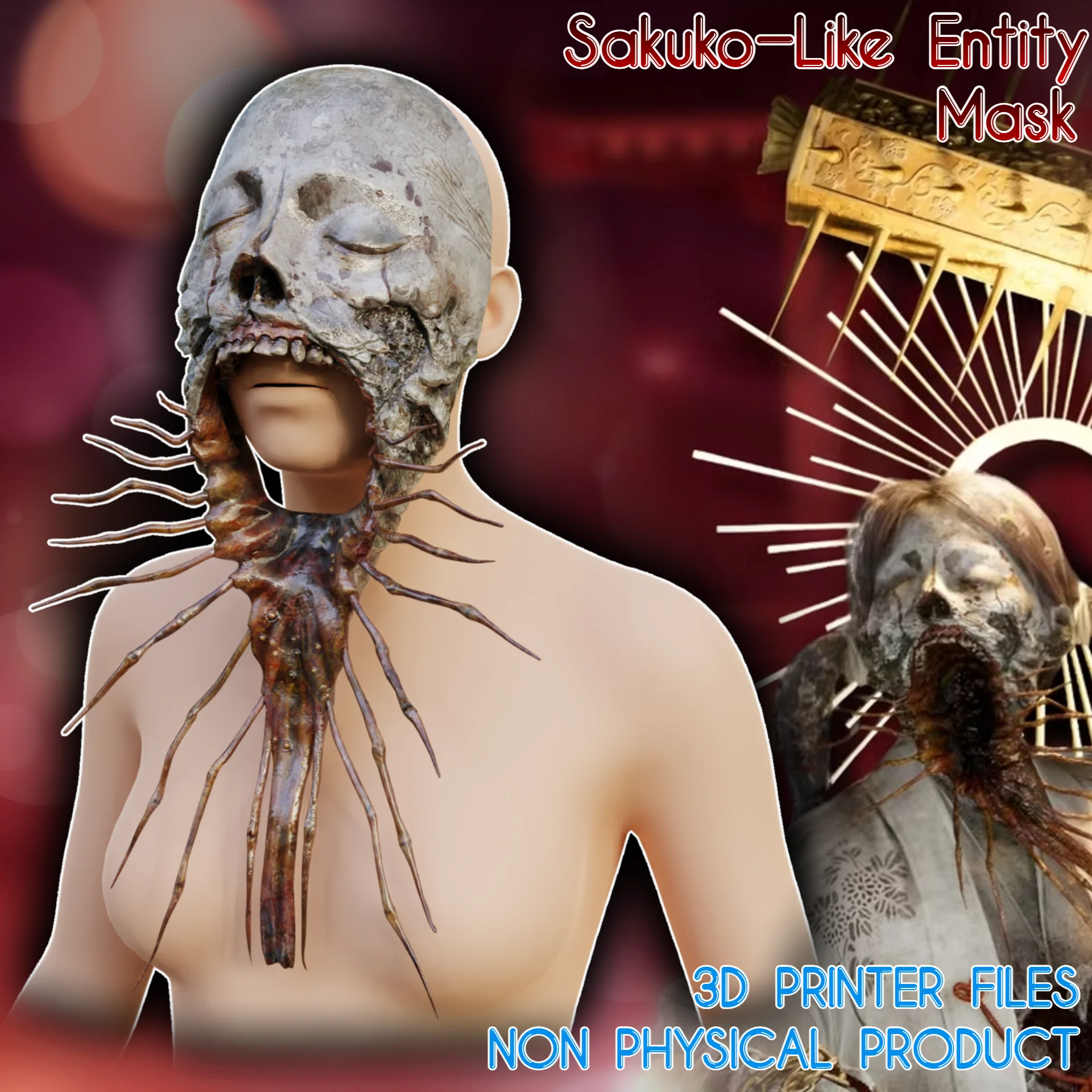 Miko Sakuko-Like Entity Cosplay Mask Silent Hill F 3d model
