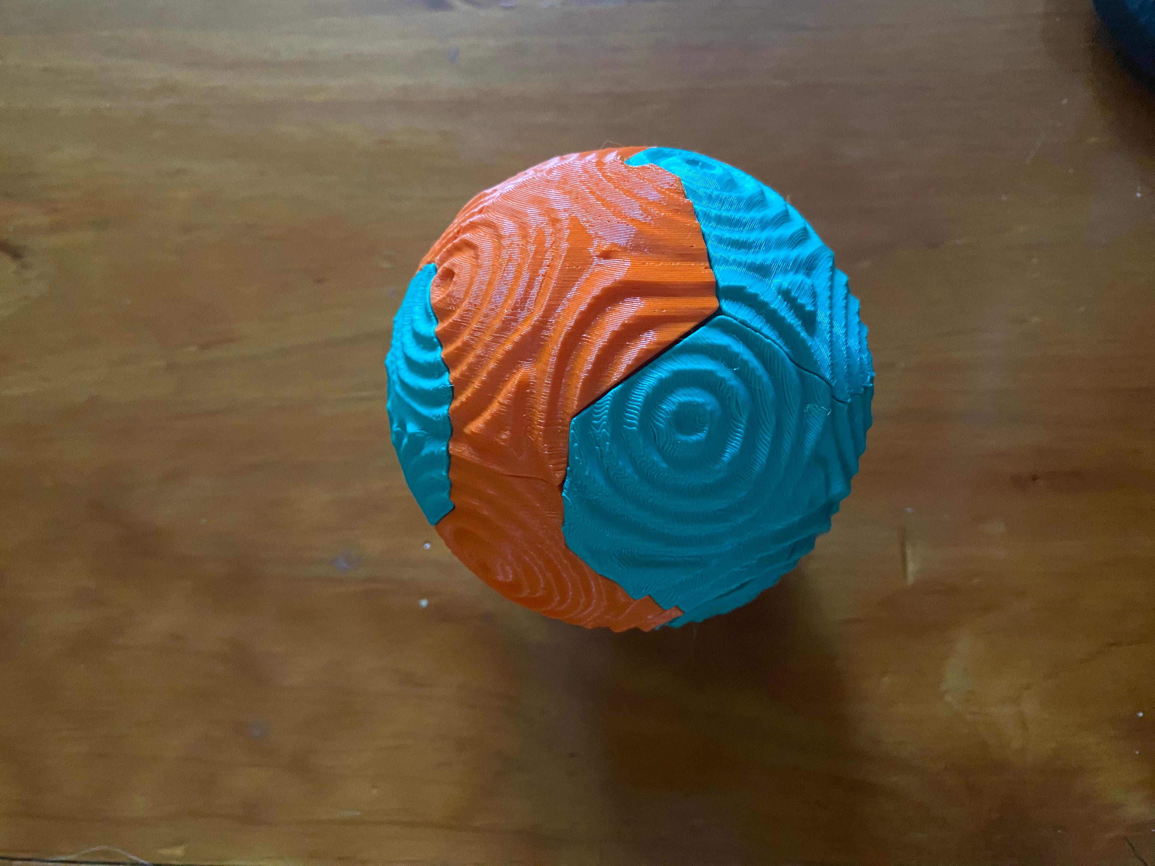 Ripple Ball Burr Puzzle - Easy print well designed model Thanks - 3d model