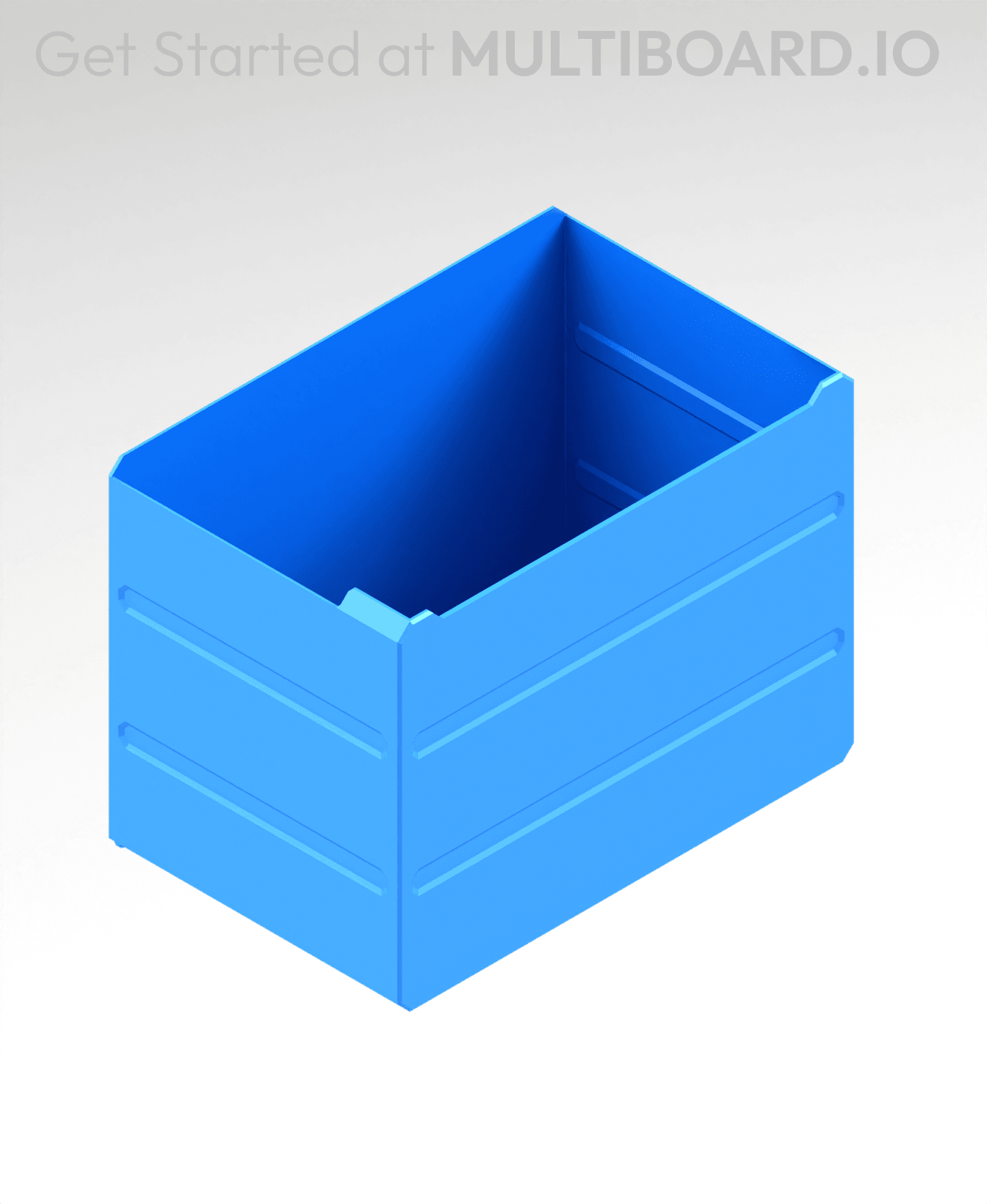 4x3x2.5 LU - Labelled - MultiBin Simple Drawer 3d model